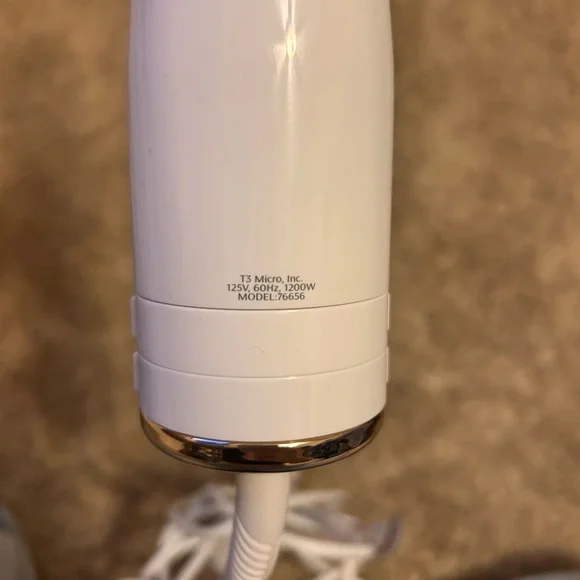 T3 White and Gold Hair Styling Brush - Picture 5 of 5